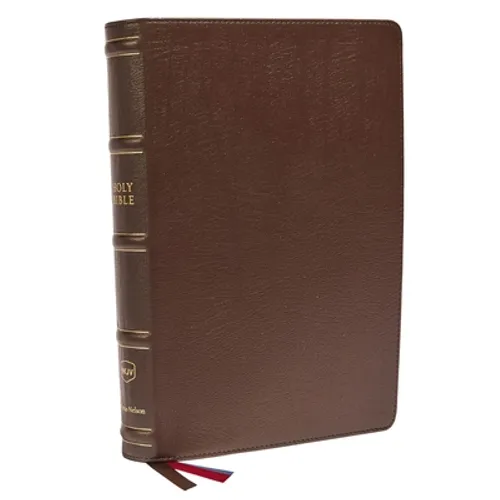 Nkjv, Large Print Verse-By-Verse Reference Bible, MacLaren Series, Genuine Leather, Brown, Comfort Print: Holy Bible, New King James Version