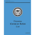 Firearms Curios or Relics List