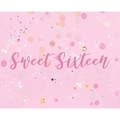 Happy 16th Birthday Guest Book (Landscape Hardcover): Sweet Sixteen Guest book, party and birthday celebrations decor, memory book, 16th birthday, hap