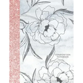 Composition Notebook: Glitter and Floral Large Wide Rule Lines with Page Numbers