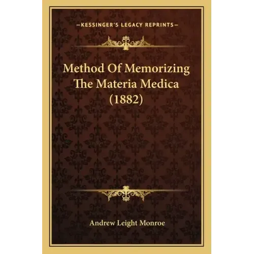 Method of Memorizing the Materia Medica (1882)