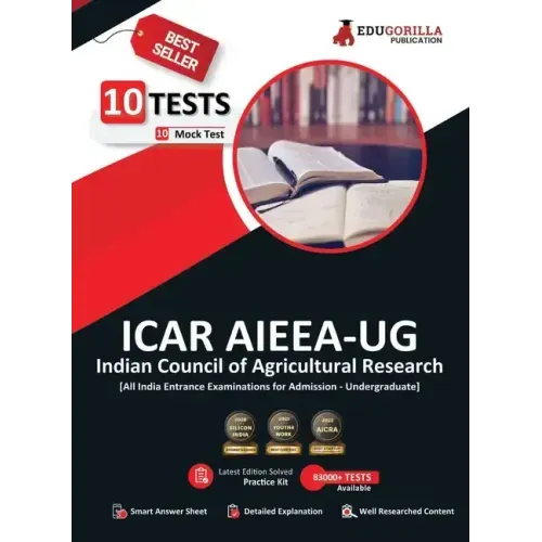 Icar Aieea Ug: All India Entrance Examination for Admission 2023 - 10 Full Length Mock Tests (Physics, Chemistry, Mathematics, Biolog