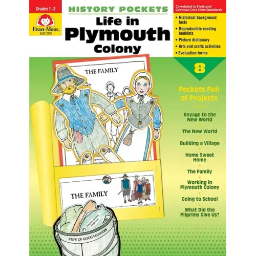 History Pockets: Life in Plymouth Colony, Grade 1 - 3 Teacher Resource
