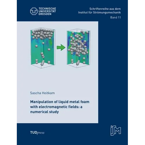 Manipulation of liquid metal foam with electromagnetic fields: a numerical study