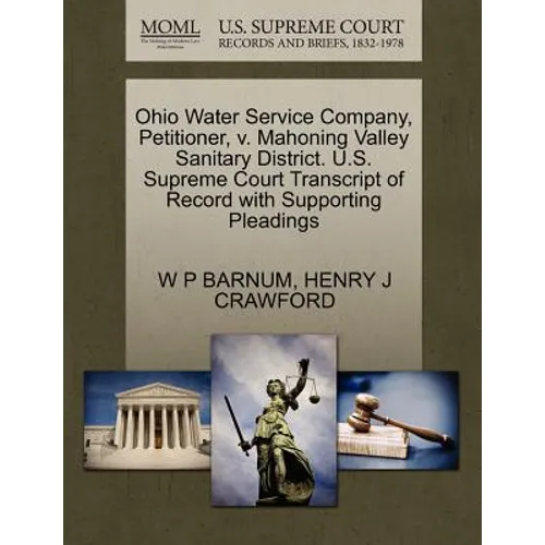 Ohio Water Service Company, Petitioner, V. Mahoning Valley Sanitary District. U.S. Supreme Court Transcript of Record with Supporting Pleadings
