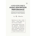 A Voice Actor's Guide to Audio Description Performance: Crafting Immersive Entertainment Experiences for Blind Audiences