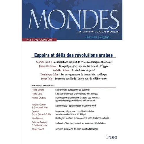 Mondes n°8 Les cahiers du Quai d'Orsay