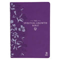 The Spiritual Growth Bible, Study Bible, NLT - New Living Translation Holy Bible, Faux Leather, Purple Debossed Floral