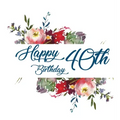 Happy 40th Birthday Guest Book (Hardcover): Memory book, guest book, birthday and party decor