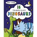 Stained Glass Coloring Dinosaurs