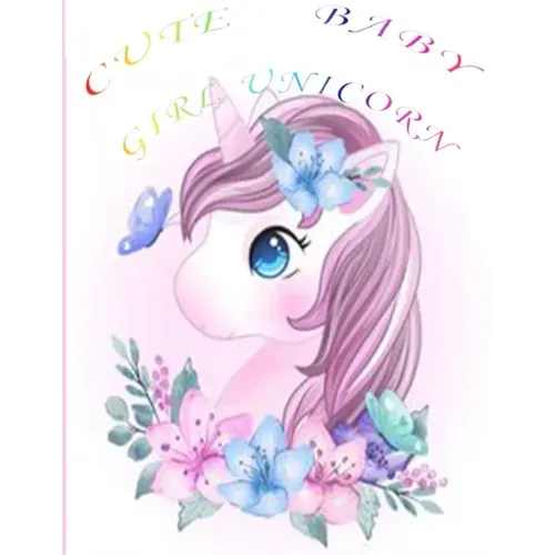 cute girl unicorn: girly drawings style