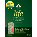 NLT Life Application Study Bible, Third Edition (Leatherlike, Teal Floral, Red Letter)