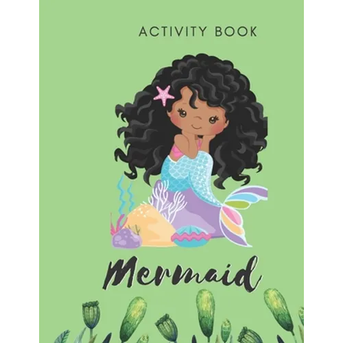 Mermaid Activity Book: Tracing Puzzles - 30 Pages - Paperback - Made In USA - Size 8.5 x 11 for Girls 4-6