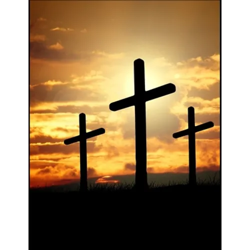 The Cross Christian Inspirational Notebook: 100 Pages 8.5" X 11" Wide Ruled Line Paper
