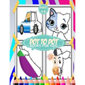 dot to dot for kids ages 4-8: 100+ fun connect the dots for kids, toddlers, preschoolers, boys and girls ages 3,4,5,6,7,8 - cars, house, food, cut a