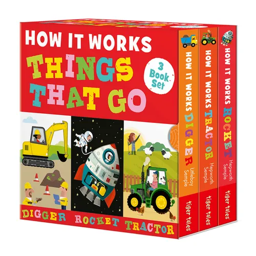 How It Works: Things That Go 3-Book Boxed Set: Digger; Rocket; Tractor