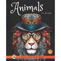 Animals in Style: Adult Coloring Book