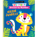 Brain Games - My First Sticker by Number: Neon Jungle (for Kids Ages 3-6)