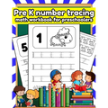 Pre K number tracing math workbook for preschoolers: Tracing numbers, shapes, line, alphabets books for kids ages 3-5 scholastic