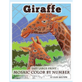 Giraffe Large Print Mosaic Color By Number: Coloring Book for Adults For Stress Relief and Relaxation