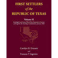 First Settlers of the Republic of Texas, Volume 2