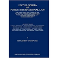 Encyclopedia of Public International Law: Settlement of Disputes 1