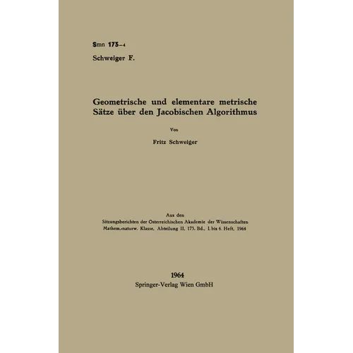 Geometrische und elementare metrische Sätze über den Jacobischen Algorithmus