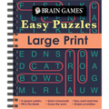 Brain Games - Easy Puzzles - Large Print: 4-Square Sudoku, Quick Crosswords, Easy Word Searches, Fill in the Blank, Guess the Word, Simple Scrambles,