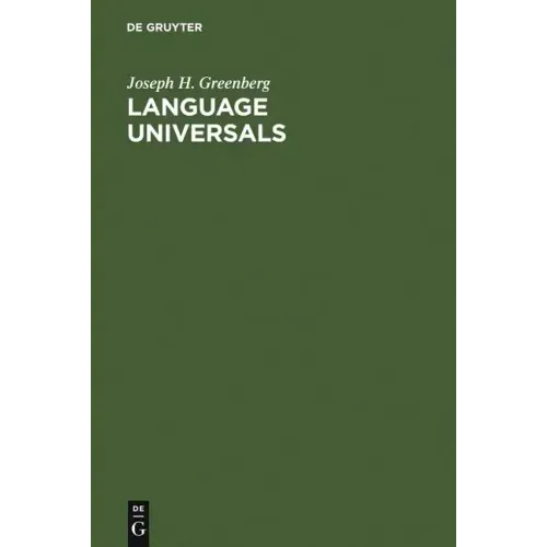 Language Universals: With Special Reference to Feature Hierarchies