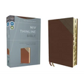 Niv, Thinline Bible, Leathersoft, Brown, Red Letter, Thumb Indexed, Comfort Print