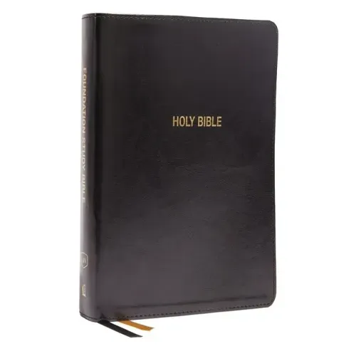 Kjv, Foundation Study Bible, Large Print, Leathersoft, Black, Red Letter, Comfort Print: Holy Bible, King James Version