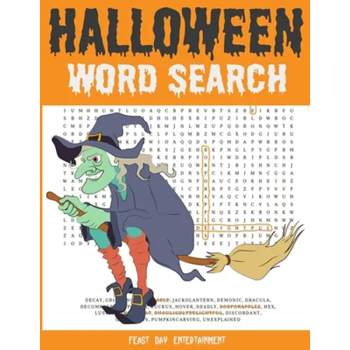 Halloween Word Search: Large Print Fall Holiday Puzzle Book For Kids And Adults
