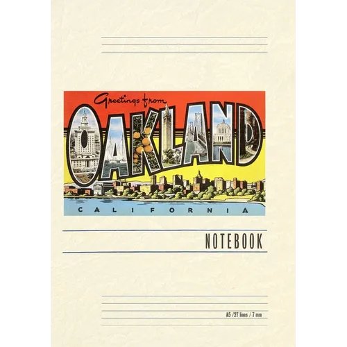 Vintage Lined Notebook Greetings from Oakland, California