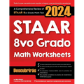 Hojas de trabajo de matemáticas de STAAR 8vo Grado: Una revisión exhaustiva del examen de matemáticas STAAR 8vo Grado