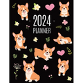 Corgi Planner 2024: Daily Organizer: January-December (12 Months) Beautiful Agenda with Adorable Dogs