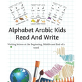 alphabet arabic kids read and write: Writing letters at the beginning, middle and end of a word