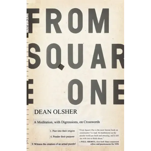 From Square One: A Meditation, with Digressions, on Crosswords