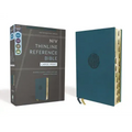Niv, Thinline Reference Bible (Deep Study at a Portable Size), Large Print, Leathersoft, Teal, Red Letter, Thumb Indexed, Comfort Print