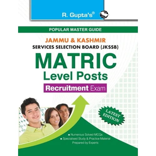 Jkssb: Matric Level Posts (MCQ) Written Test Guide