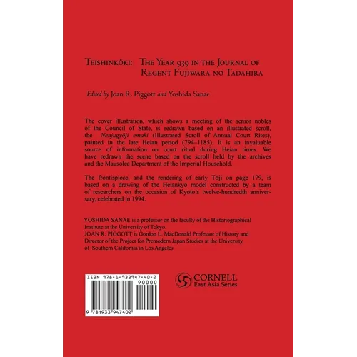 Teishinkoki: What Did a Heian Regent Do? -- The Year 939 in the Journal of Regent Fujiwara No Tadahira