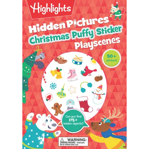 Christmas Hidden Pictures Puffy Sticker Playscenes: Christmas Activity Book with Over 50 Puffy Stickers, Festive Games and Hidden Pictures Puzzles for