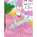 Queens & Cats: ADULT COLORING BOOK.. Illustrations for coloring with famous queens and their cats.. 8,5" x 11" LARGE PRINT