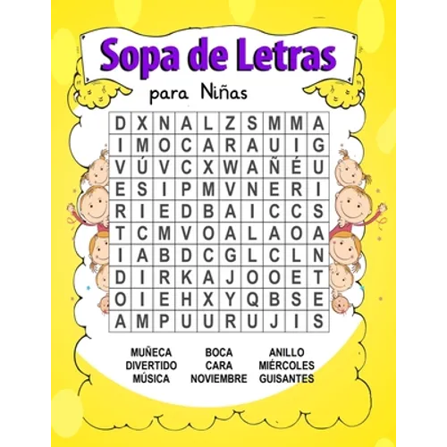Sopa de Letras para Niñas: 6-8 años Juego didácticos, Entrena la Memoria y la Lógica - Diversión para las vacaciones