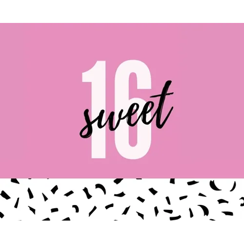 Happy 16th Birthday Guest Book (Landscape Hardcover): Sweet Sixteen Guest book, party and birthday celebrations decor, memory book, 16th birthday, hap