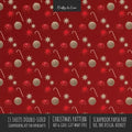 Christmas Pattern Scrapbook Paper Pad 8x8 Decorative Scrapbooking Kit for Cardmaking Gifts, DIY Crafts, Printmaking, Papercrafts, Red and Gold Designe