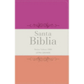Biblia Rvr 1960 Letra Grande Tamaño Manual Tricolor Fucsia Crema Melón Con Cierre E Índice (Bible Rvr 1960 Large Print Handsize Leatherlike Tricolor F
