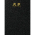 2024 - 2028 5-Year Monthly Planner: 60-Month Calendar (Black) - Large