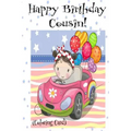 HAPPY BIRTHDAY COUSIN! (Coloring Card): Personalized Birthday Cards for Girls, Inspirational Birthday Messages!