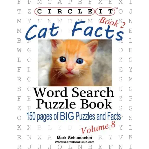 Circle It, Cat Facts, Book 2, Word Search, Puzzle Book