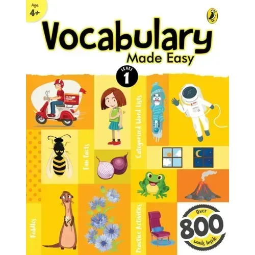 Vocabulary Made Easy Level 1: Fun, Interactive English Vocab Builder, Activity & Practice Book with Pictures for Kids 4+, Collection of 800+ Everyday